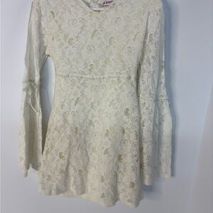American Girl Cream Lace Formal Dress